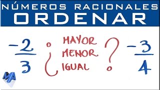 Orden de números racionales  Fracciones negativas [upl. by Suzann]