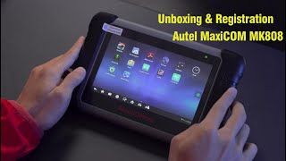 2021 Version Autel MaxiCOM MK808 Unboxing and Registration obdbii365 [upl. by Badr]