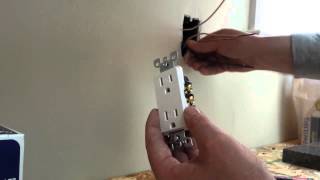 How to Install an Electrical Outlet  Plug Duplex Receptacle Wall Socket [upl. by Jimmy618]