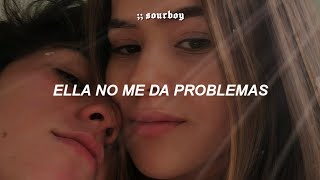 ella no me da problemas Letra [upl. by Allemac]