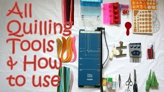 14 Quilling Tools Demo amp How to Use Basic Quilling Tools  Tutorial [upl. by Mauve112]