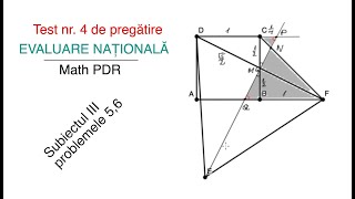 Test nr 4 al Math PDR pentru Evaluare Nationala  Problemele 56 SUB III [upl. by Ynaffyt]