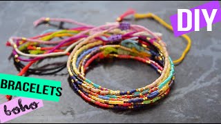 DIY┋BRACELETS EN PERLES MIYUKI BOHO  stacked beaded bracelets DIY Francais [upl. by Andrea94]