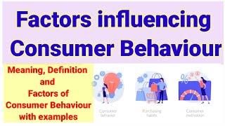 Factors Influencing Consumer Behaviour [upl. by Deerc]