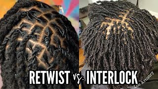 Interlocking vs Retwisting Locs PROS amp CONS  My Entire Experience [upl. by Sateia287]