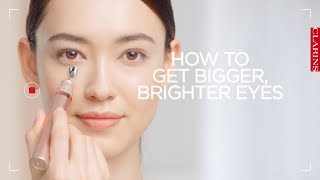 How to get bigger brighter eyes with V Shaping Facial Lift Eye Concentrate  Clarins [upl. by Clercq747]