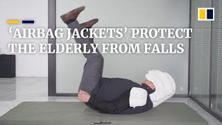 Chinese company designs ‘airbag jackets’ to protect the elderly from falls [upl. by Ellenaj]