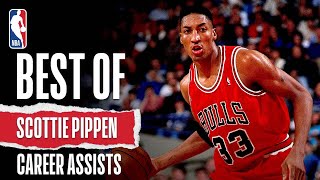 Best Of Scottie Pippen Career Assists  NBAHistory [upl. by Airdnek]