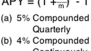 Calculating APY 5 Quarterly or 4 Continuously [upl. by Auburn]