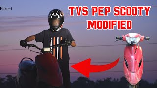 TVS scooty pep modifiedHandle change part 1 [upl. by Ylil294]