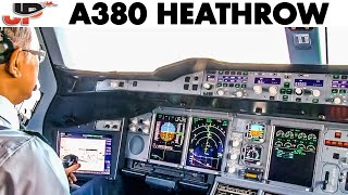 Piloting AIRBUS A380 into London Heathrow [upl. by Nappy]