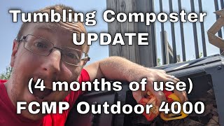 Tumbler Compost Update 4 months of use  FCMP Outdoor IM4000 [upl. by Marilla840]