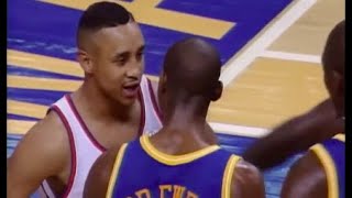 John Starks vs Latrell Sprewell HEATED Trash Talk 11071996 [upl. by Maryl]