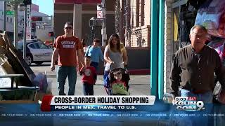 Mexicans cross the Nogales border to shop [upl. by Acinorehs]