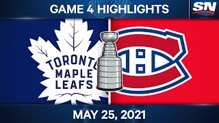 NHL Game Highlights  Maple Leafs vs Canadiens Game 4  May 25 2021 [upl. by Aridni]