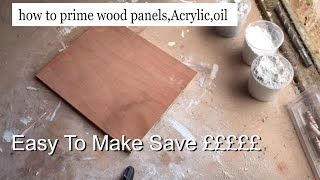 How to Prep Wood for painting Acrylic painting [upl. by Ardnossac]