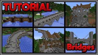 BRIDGE TUTORIAL  Minecraft  Learn how to build awesome bridges in Minecraft [upl. by Neztnaj134]