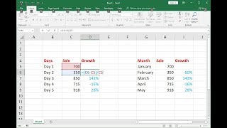 How to Calculate DailyMonthly Percentage Growth In MS Excel Easy [upl. by Ogaitnas]