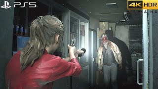 Resident Evil 2 Remake PS5 4K 60FPS HDR Gameplay  Claire A [upl. by Ahsienat]