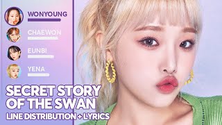 IZONE  Secret Story of the Swan Line Distribution  Lyrics Color Coded [upl. by Hgielrak]