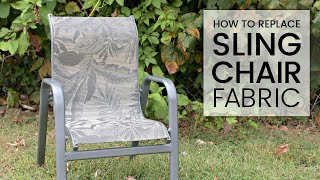 How to Replace Outdoor Sling Chair Fabric with Phifertex [upl. by Nillad926]