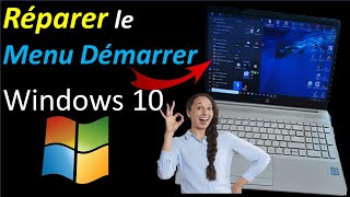 COMMENT REPARER LE MENU DEMARRER BARRE DE RECHERCHE WINDOWS 10 [upl. by Melamed789]