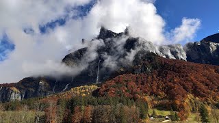 Samoëns  La Haute Savoie en automne vue du ciel 4K [upl. by Gaivn]