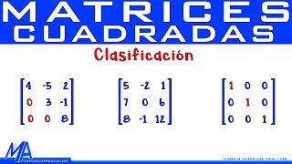 Matrices cuadradas Clasificación [upl. by Susana]