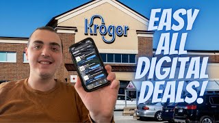 EASY ALL DIGITAL DEALS AT KROGER  PERFECT FOR NEWBIES [upl. by Laughton370]