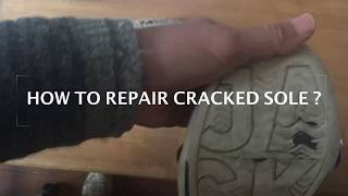 HOW TO REPAIR CRACKED SOLE [upl. by Yrrad]