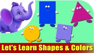 Lets Learn Shapes amp Colors  Preschool Learning [upl. by Ardnaek861]