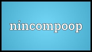 Nincompoop Meaning [upl. by Hogen]