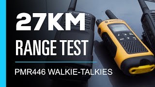 Walkie Talkie 27km Range Test  PMR446 05 Watt [upl. by Rhody]