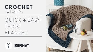 Crochet Quick amp Easy Thick Blanket Tutorial [upl. by Dolli]