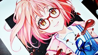 Drawing  Mirai Kuriyama  Kyoukai No Kanata [upl. by Ardaed]