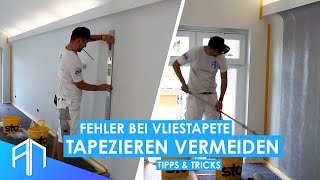 Wie tapeziere ich Vliestapeten richtig  Tipps amp Tricks  Der Wandprofi [upl. by Krever]