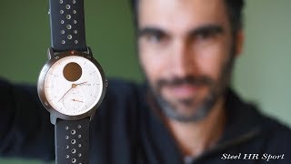 Withings Steel HR Sport SmartWatch híbrido  review en español [upl. by Tadashi]