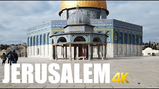 Old City of Jerusalem Israel walking tour 4k 60fps [upl. by Kalindi]