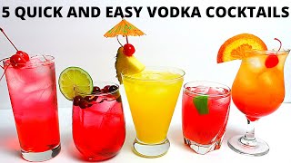 5 Easy Vodka Cocktails [upl. by Henderson]