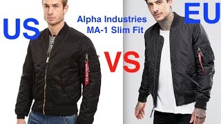 Alpha Industries MA 1 Slim Fit Bomber Jacket [upl. by Anagrom]