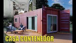 PLANO DE CASA CONTENEDOR  Container house [upl. by Leverett]