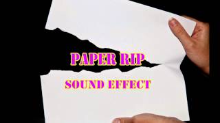 Paper Ripping Sound Effects [upl. by Buhler]