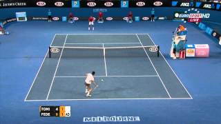 Australian Open 2012 R4  Federer vs Tomic HD 1080p highlights [upl. by Aimo33]