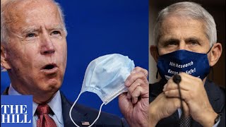 Biden speaks on Dr Faucis call for nationwide mask mandate to fight COVID19 [upl. by Otilesoj]