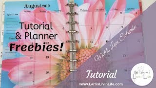 Free Printable Planner Pages  Happy Planner Tutorial Monthly Calendar  Custom Planner Pages [upl. by Macguiness]