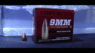 Fort Scott Munitions 9mm 80grain vs Clear Ballistics Gel [upl. by Nette440]