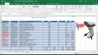 How to Create Shelf Price Labels List in Excel [upl. by Sidnarb]