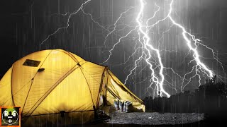 Rain on Tent and Thunderstorm Sounds with Heavy Thunder Rumble and Lightning for Sleeping Relaxing [upl. by Atirehc]