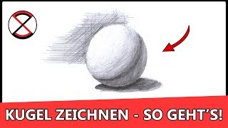 Kugel zeichnen in 3D  Zeichnen für Anfänger [upl. by Ariew]