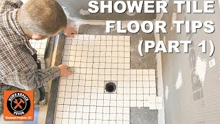 How to Tile a Shower Floor Part 1 Layout for 2x2 Tiles [upl. by Ise]